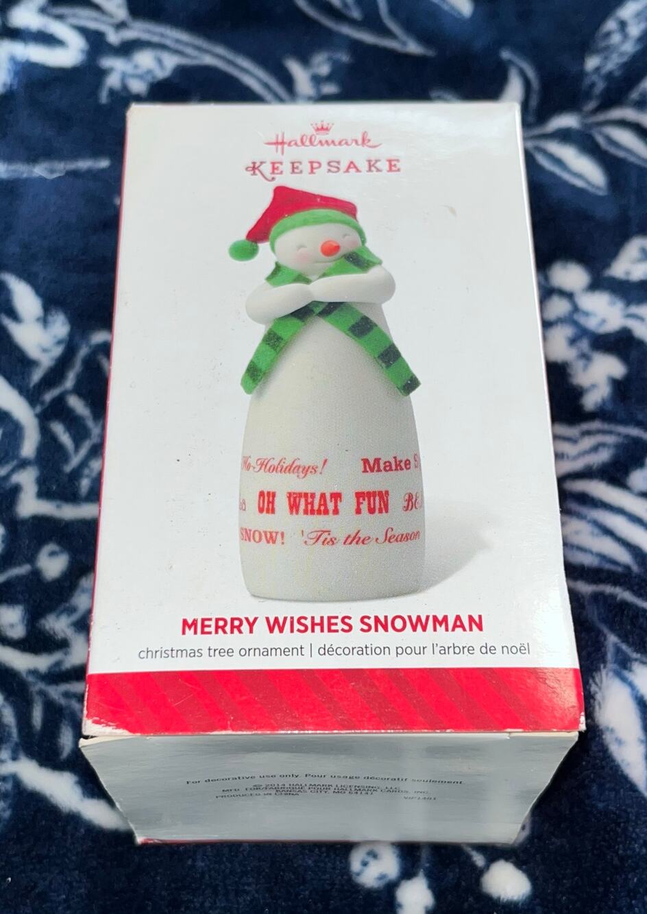 2014 Hallmark Keepsake "Merry Wishes Snowman" ornament.